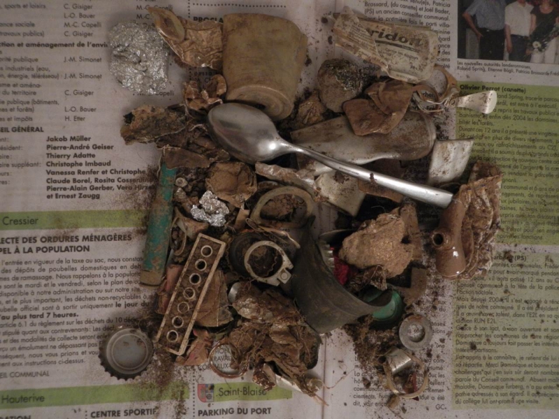 Les déchets d'une sortie de Détection