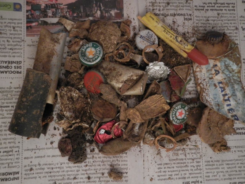 Les déchets d'une sortie de Détection