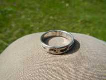 Bague en argent - Empreintes de pieds